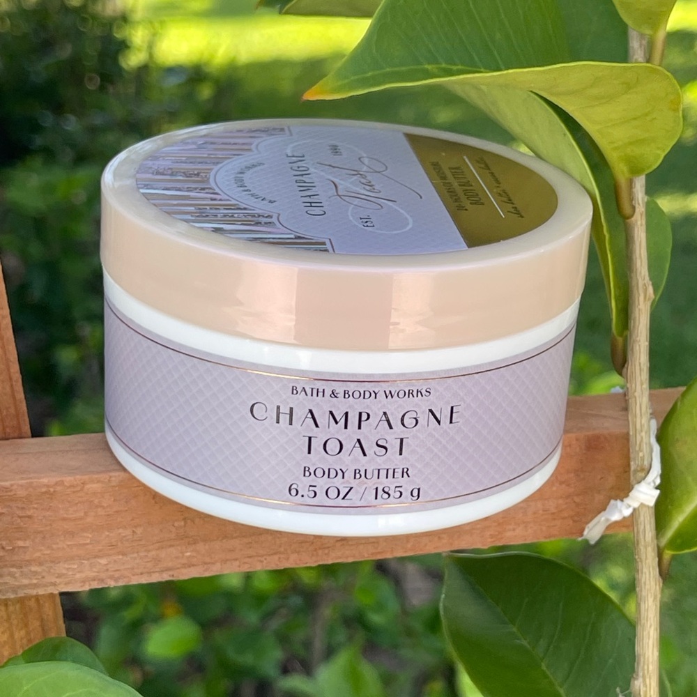 Bath & Body Works Champagne Toast Body Butter - Pink and Silver